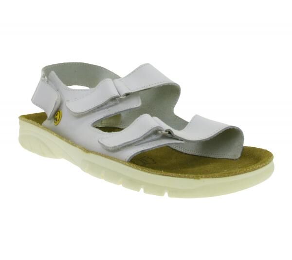 Rutschhemmende hsm Herren Arbeits-Sandalen ESD-geeignet Echtleder-Schuhe mit SRA-Schutzklasse Pantoletten Berufsschuhe Factory Second B-War