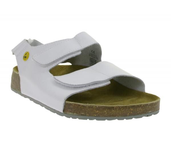 Rutschhemmende hsm Herren Arbeits-Sandalen ESD-geeignet Echtleder-Schuhe SRA-Schutzklasse Pantoletten Berufsschuhe Factory Second B-Ware Ar