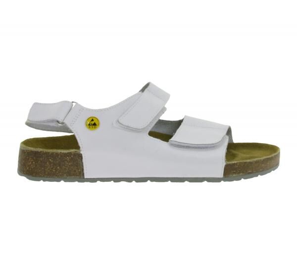 Rutschhemmende hsm Herren Arbeits-Sandalen ESD-geeignet Echtleder-Schuhe SRA-Schutzklasse Pantoletten Berufsschuhe Factory Second B-Ware Ar