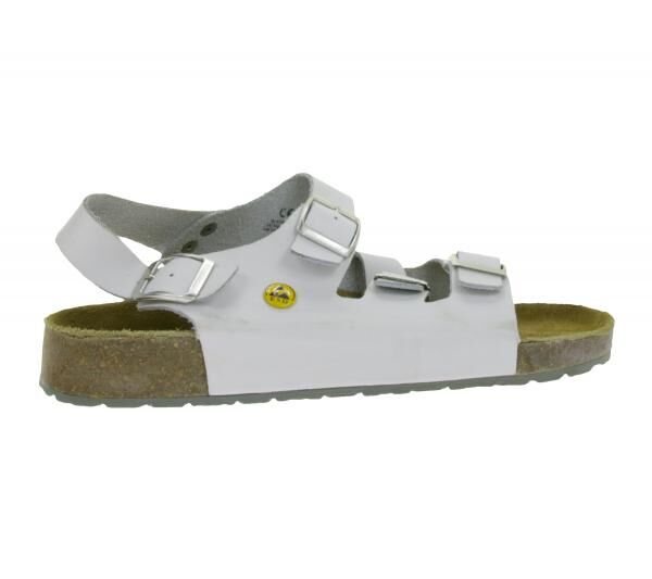 Rutschhemmende hsm Herren und Damen Arbeits-Sandalen ESD-geeignet Echtleder-Schuhe mit SRC-Schutzklasse Pantoletten Berufsschuhe Factory Se