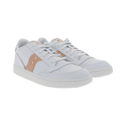 Saucony Jazz Court Damen Turnschuhe Echtleder mit EVA Zwischensohle S60759-8 Weiß/Rosa