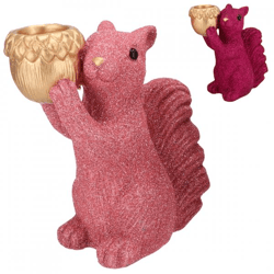Schale Jingle Eichhörnchen stehend rosa 21 cm 2 Stück sortiert
