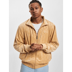 schlichte Karl Kani Herren Jacke Rippbündchen Beige