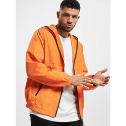 schlichte Urban Classics Herren Jacke große Kapuze Reißverschluss 89 g/m² Orange