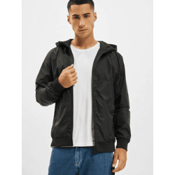 schlichte Urban Classics Herren Jacke Kordelzug Taschen 75 g/m² Schwarz