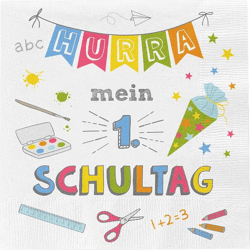 Servietten Hurra Schule, 20er Pack