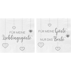 Servietten Lieblingsgast, 2/s 20er Pack