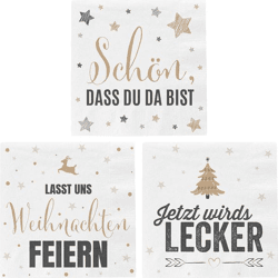 Servietten, Weihnachten2, 3/s, 20er Pack