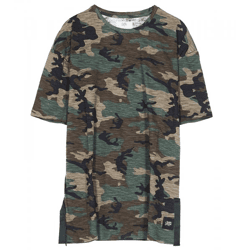 Sixth June Herren T-Shirt im Camouflage-Look Baumwoll-Shirt Kurzarm-Shirt M3409CTS-CAMO Grün