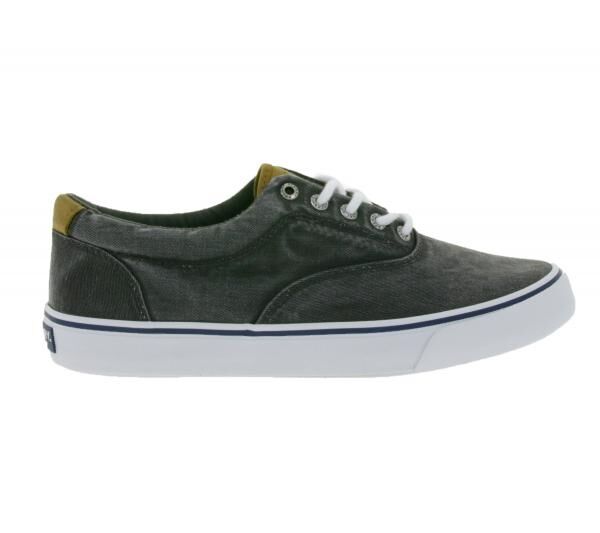 SPERRY Bahama Striper II Cvo Herren Canvas-Sneaker mit Wave-Siping-Technologie STS22513 Washed Schwarz