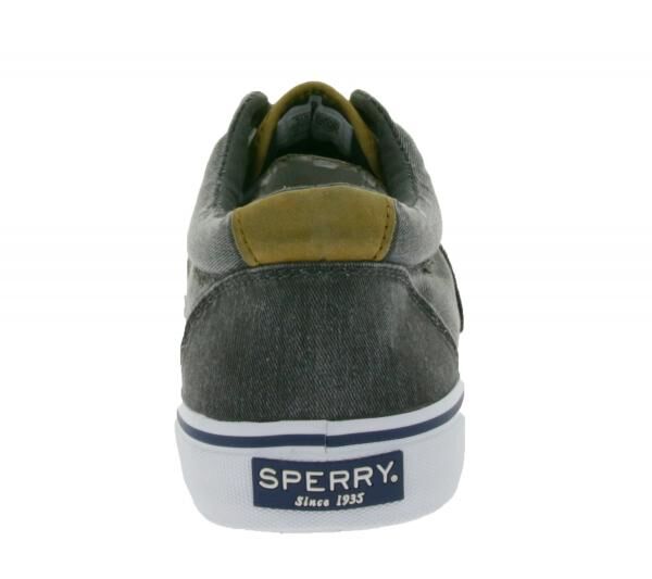 SPERRY Bahama Striper II Cvo Herren Canvas-Sneaker mit Wave-Siping-Technologie STS22513 Washed Schwarz