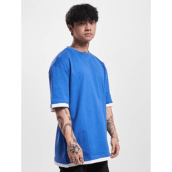 Sporty DEF Men's T-Shirt, 220 g/m², with cotton, blue