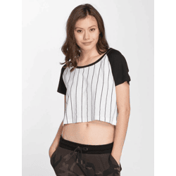Sporty Urban Classics Women's T-Shirt, 140 g/m², cotton blend, white/black