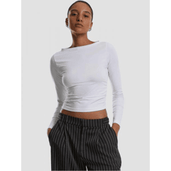 Sporty URBAN CLASSICS Women's Slim-Fit T-Shirt in White Cotton