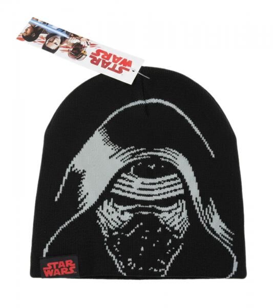 Star Wars Das Erwachen der Macht Beanie Strick-M&uuml;tze mit Kylo Ren Gesicht KC505011STW Schwarz