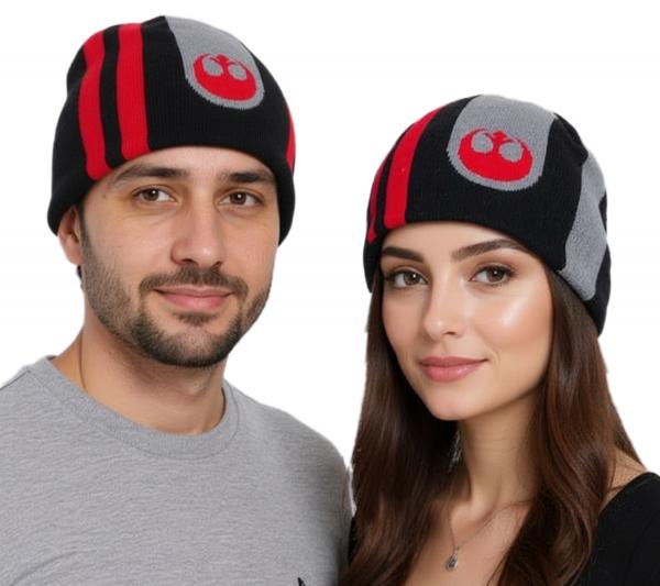 Star Wars Das Erwachen der Macht Beanie Strick-M&uuml;tze Poe Dameron KC505009STW Schwarz/Grau/Rot