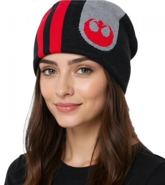 Star Wars Das Erwachen der Macht Beanie Strick-M&uuml;tze Poe Dameron KC505009STW Schwarz/Grau/Rot