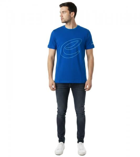 stilsicheres Formula E Herren T-Shirt nachhaltiges Baumwoll-Shirt mit Formula E Logo Sommer-Shirt Motorsport 701223608 002 Blau
