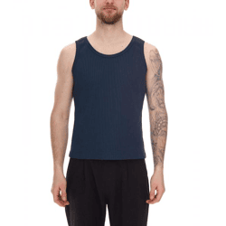 STONES Herren Tank Top modernes Shirt aus Baumwolle Rundhals-Top Muskel-Shirt Unterhemd Dunkelblau
