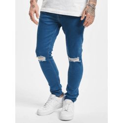 stylische 2Y Premium Herren Jeans Skinny Fit Stretch mit Baumwolle Blau