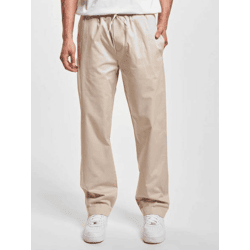 stylische DEF Herren Jeans Slim Fit Kordelzug Taschen mit Baumwolle Beige