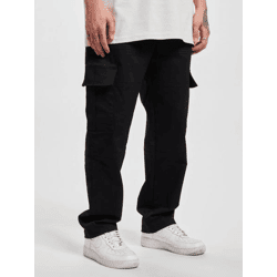Stylish DEF Men's Straight-Fit Stretch Jeans with Cotton, Black