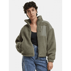 stylische Urban Classics Damen Jacke Fleece 330 g/m² Grün