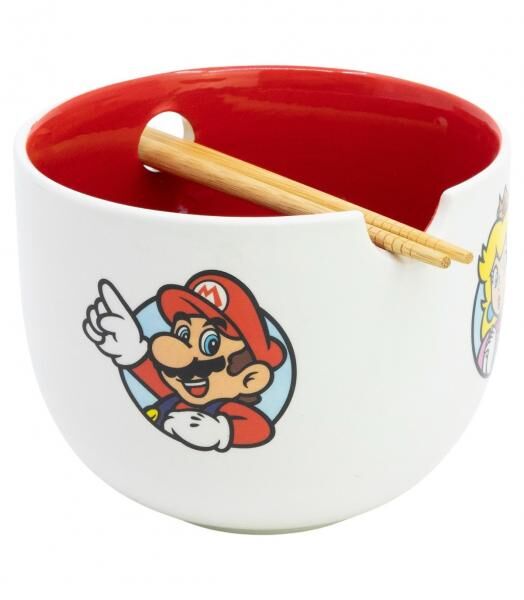Super Mario - Protagonists Ramen Bowl mit St&auml;bchen - Geschenkbox