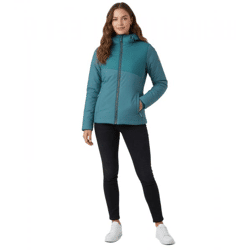 TERNUA Lucindale Damen Isolations-Jacke nachhaltige Multifunktions-Jacke mit Microshell und Thermashell 1643646-2120 Petrol-Blau