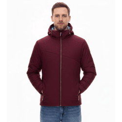 TERNUA Mannun Herren Isolations-Jacke nachhaltige Winter-Jacke mit Microshell und Thermashell 1643643-3483 Bordeaux-Rot