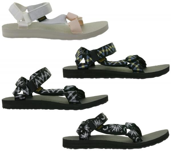 TEVA Original Damen oder Herren Trekking-Sandale Freizeit-Schuhe Outdoor-Sandale Silber/Rosa oder Schwarz