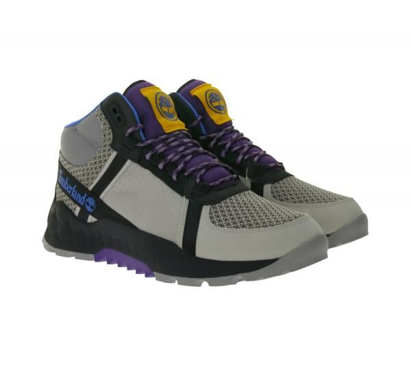 Timberland Solar Wave Lt Mid Herren Wander-Schuhe nachhaltige Hiking-Stiefel mit ReBOTL-Gewebe und GreenStride-Shole Trekking-Boots TB0A41Y