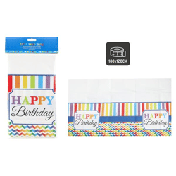 Tischdecke Happy-Birthday, 180x120cm