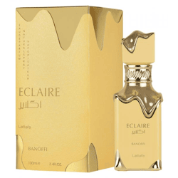 unwiderstehliches Lattafa Eclaire Banoffi Unisex Parfum süß warmes Körper-Parfüm für Damen und Herren 100ml Gold