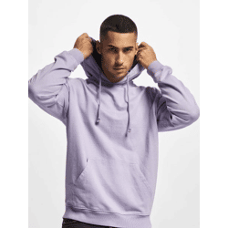 weicher Urban Classics Herren Hoodie Rippbündchen Kapuze 300 g/m² mit Baumwolle Violett