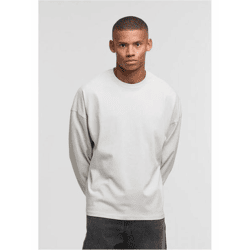 weiches DEF Herren Sweatshirt Oversize mit Baumwolle Weiß