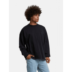 Soft PEGADOR Men's Oversized Cotton Sweatshirt, Black