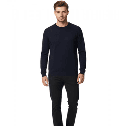 zeitloser REGATTA Kaelen Jersey Sweater Herren Strickpullover Baumwoll-Pulli RMK022-QDL Navy-Blau