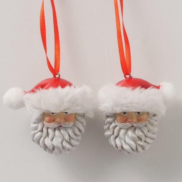Boltze-Anhänger „Weihnachtsmann“, 6 cm, 2er-Set, sortiert