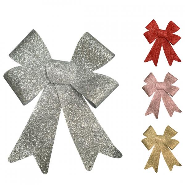 Dekorative Schleife, 30 cm, 4er-Set in verschiedenen Farben