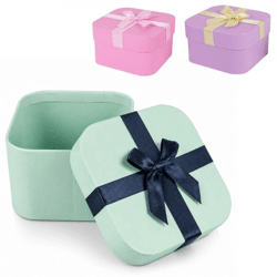Geschenkbox 14 cm, 3er-Set, sortiert