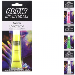 Glow-in-the-Dark-UV-Schminkcreme 28 ml, 4er-Set (gemischte Farben)