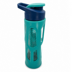 Green Canteen Trinkflasche mit Flip-Cap-Verschluss, Glas, Farbe: Teal/Navy, 561 ml
