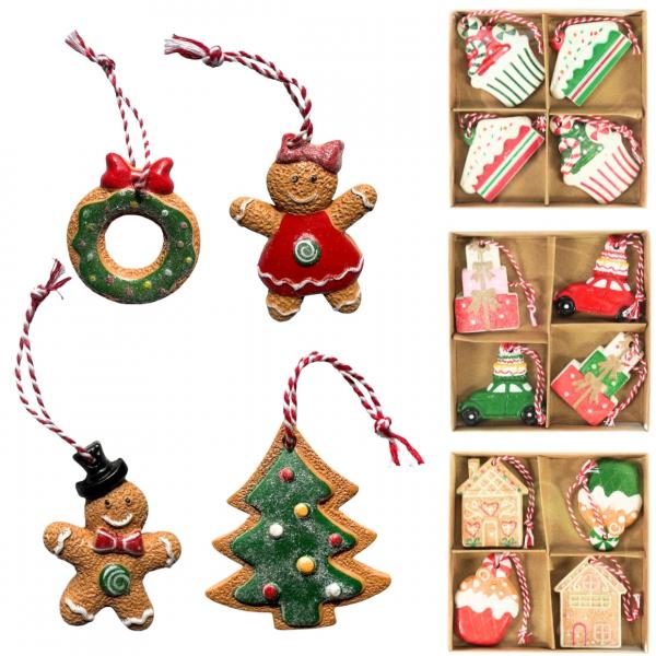Home Accents Christmas Ornament, 6 cm, Assorted Set of 4