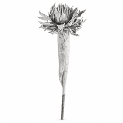 Künstliche Blume Schaumstoff grau 95 cm