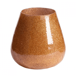 Light & Living Teelichthalter Legoli, glitzernd, orange, 12 cm