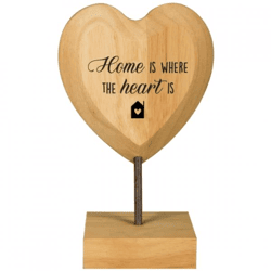 Paper Dreams Holzherz mit der Aufschrift „Home is where the heart is“, 18 cm