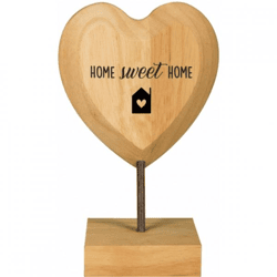 Paper Dreams Holzherz mit der Aufschrift „Home sweet home“, 18 cm
