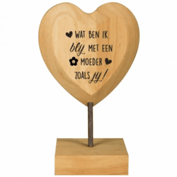 Paper Dreams Holzherz mit der Aufschrift „Mutter“, 18 cm