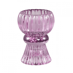 PTMD Teelichthalter, Kerzenhalter „Candidae“, violett, 7,5 cm